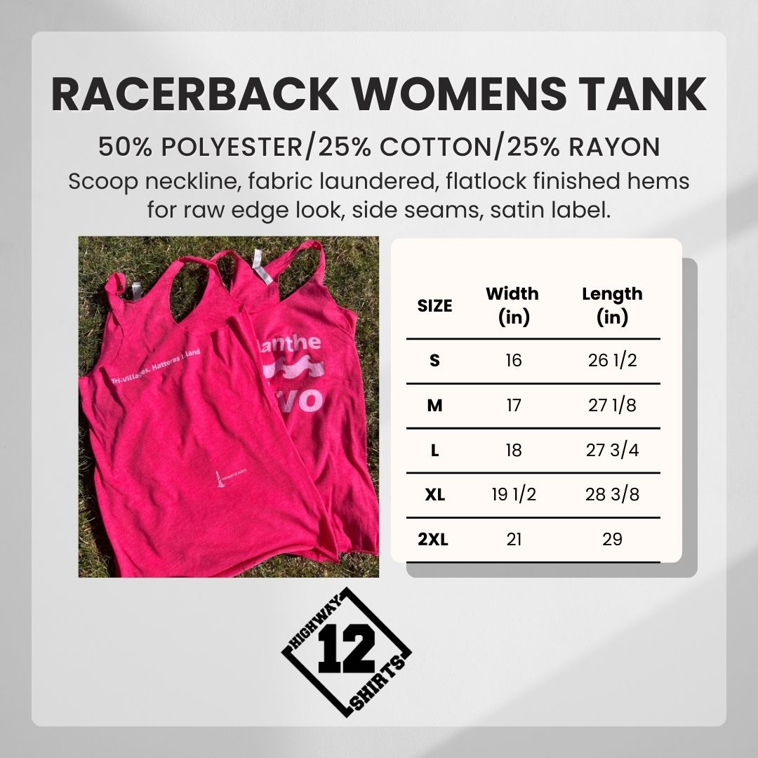 Rodanthe Waves Salvo Racerback women's tank top