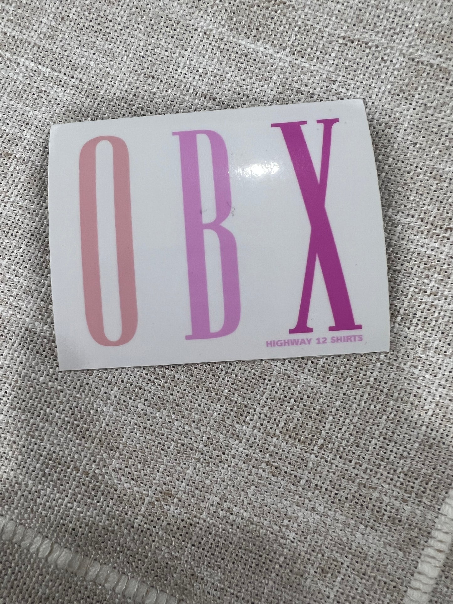OBX pink mini sticker