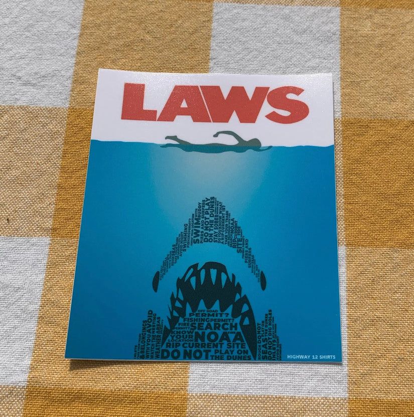 Laws sticker - Highway12Shirts