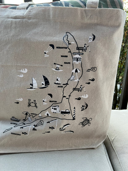 Hatteras Island tote bag - Highway12Shirts