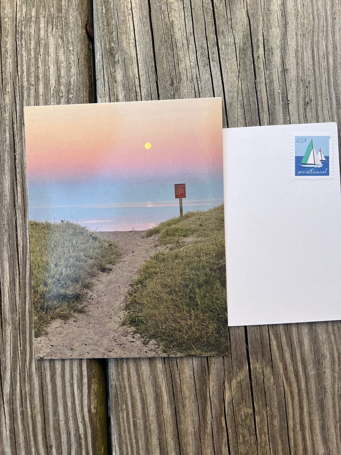 Stamped postcard to mail 