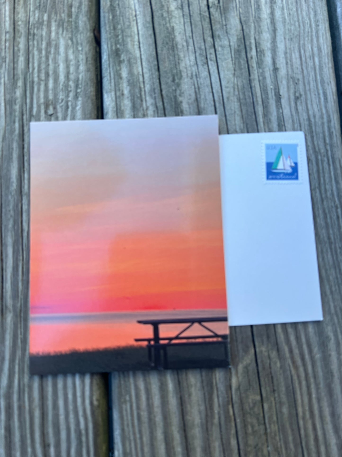 Stamped postcard to mail 