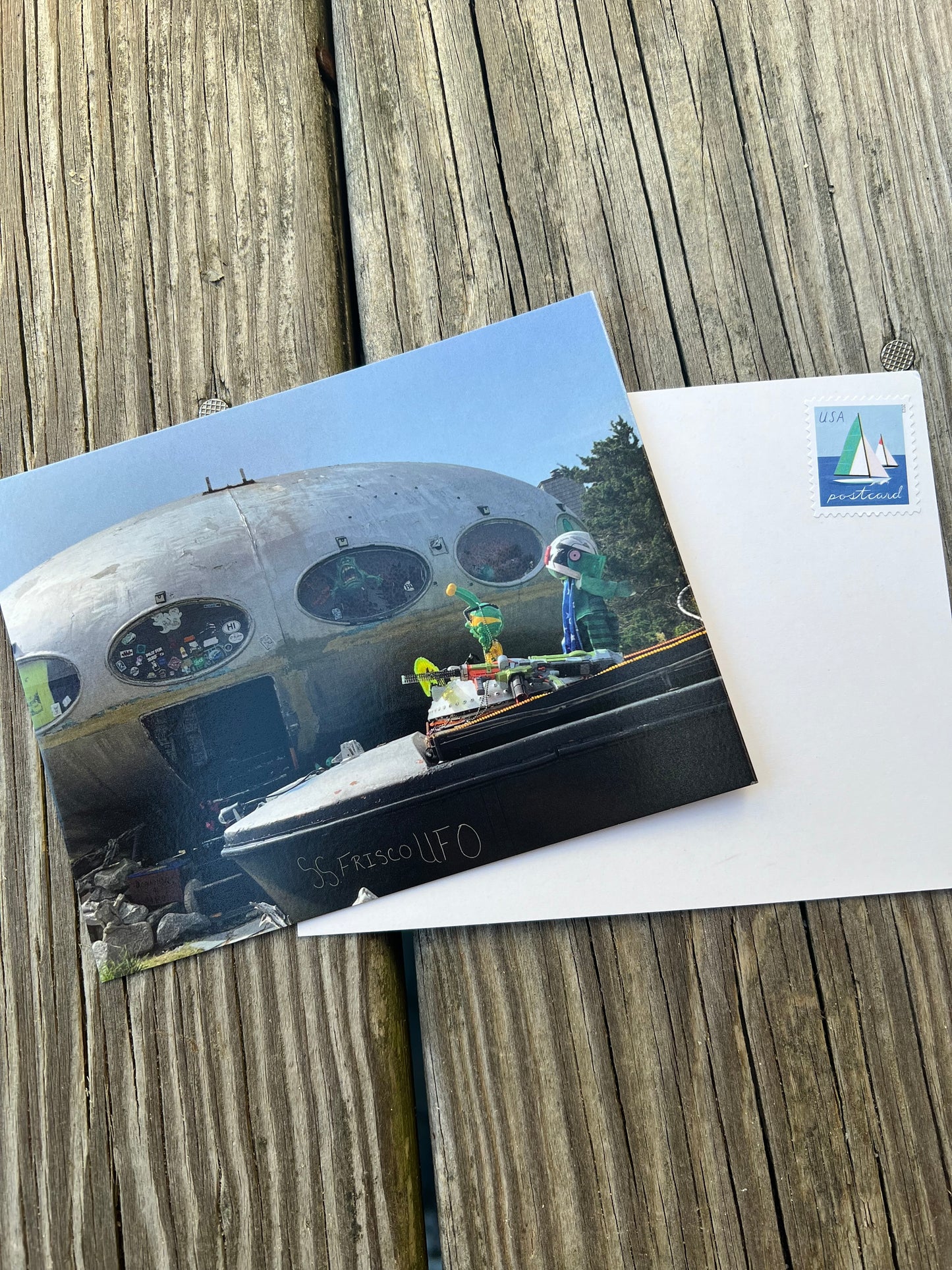 Stamped postcard to mail 