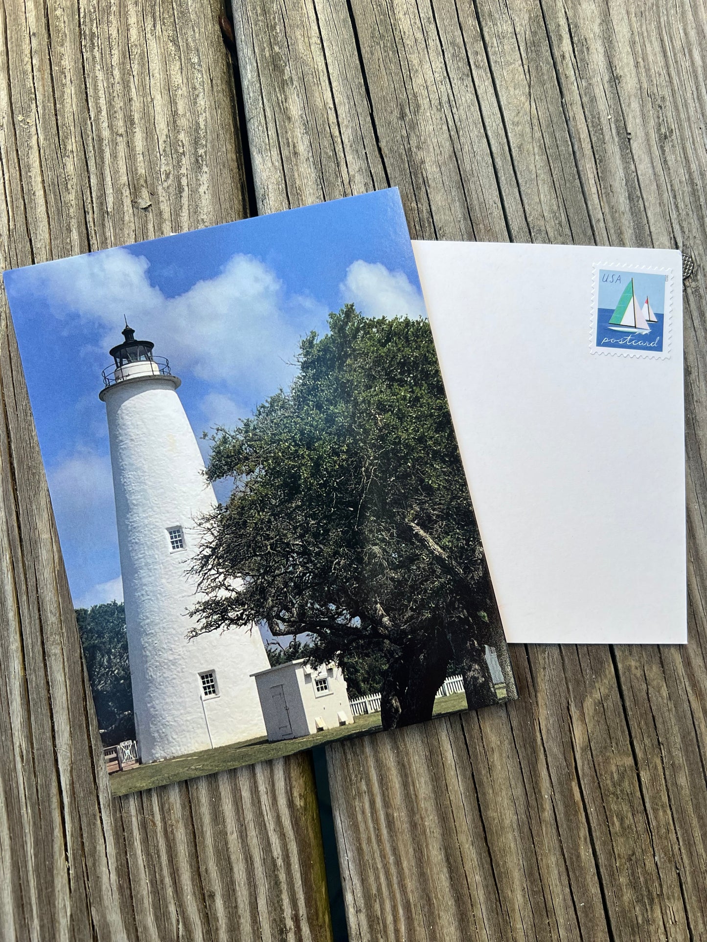 Stamped postcard to mail 