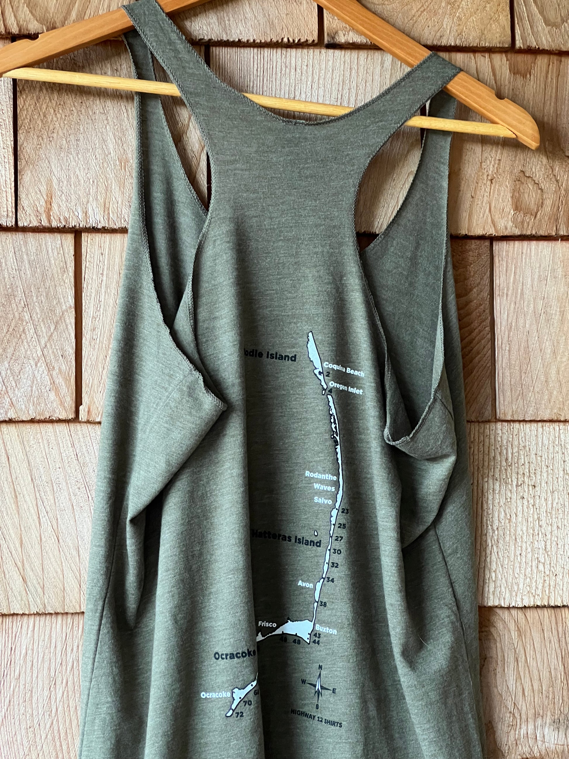 Ramp map for the Cape Hatteras National Seashore on clothing!  Air Down 