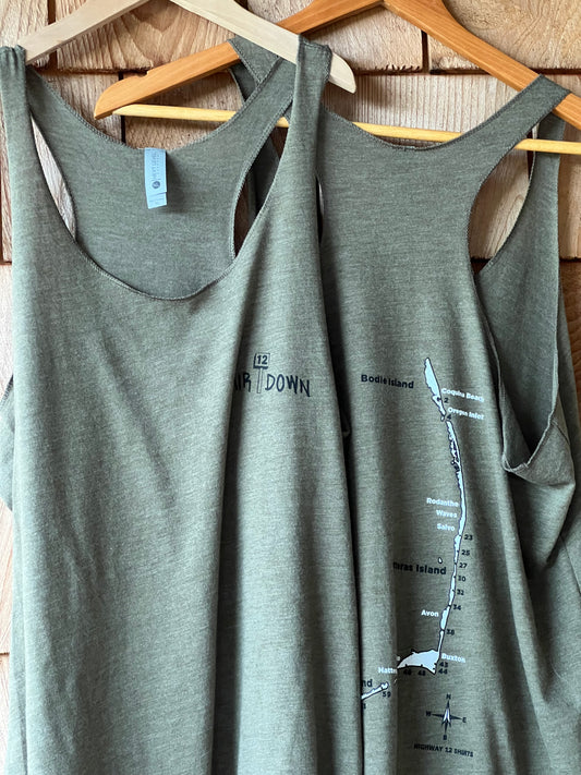 Air Down women's racerback tank top