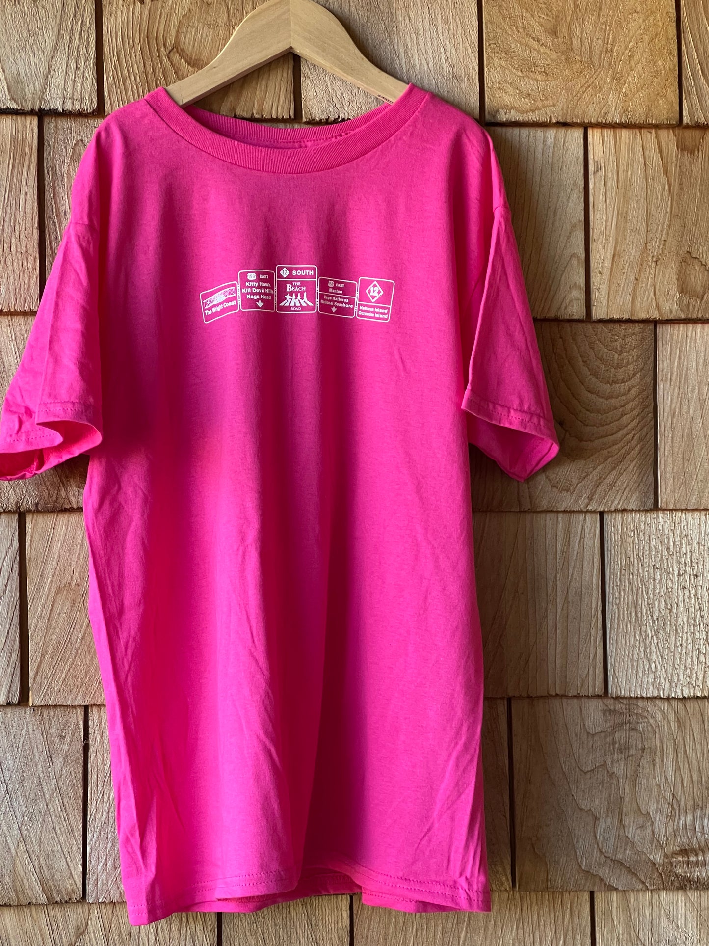 Pink t-shirt welcome to OBX