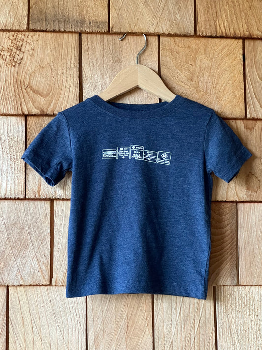 Welcome to the Outer Banks kid screen-printed design.