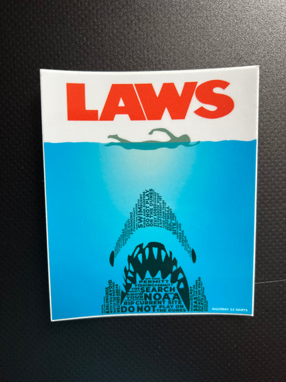 Laws sticker - Highway12Shirts