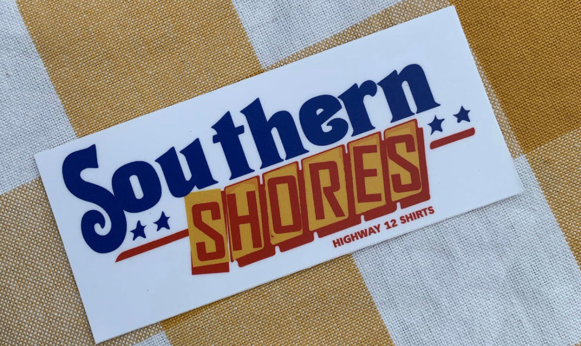 Southern Shores sticker - Highway12Shirts