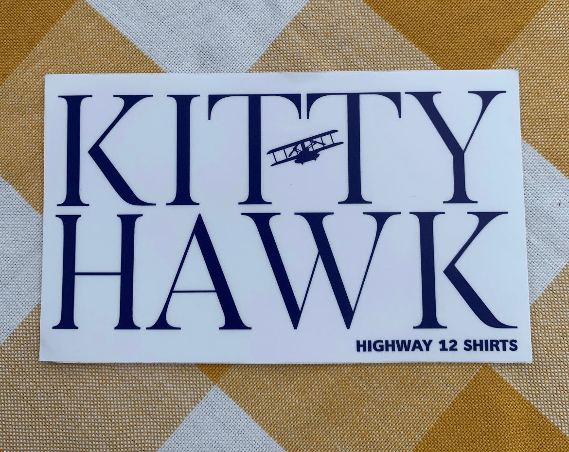 Kitty Hawk sticker - Highway12Shirts