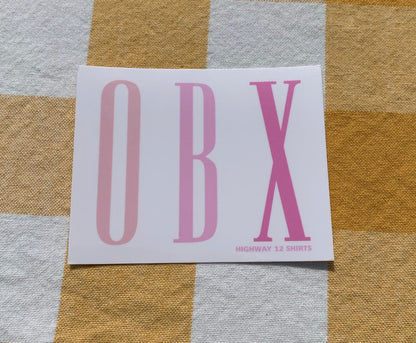 OBX pink sticker - Highway12Shirts