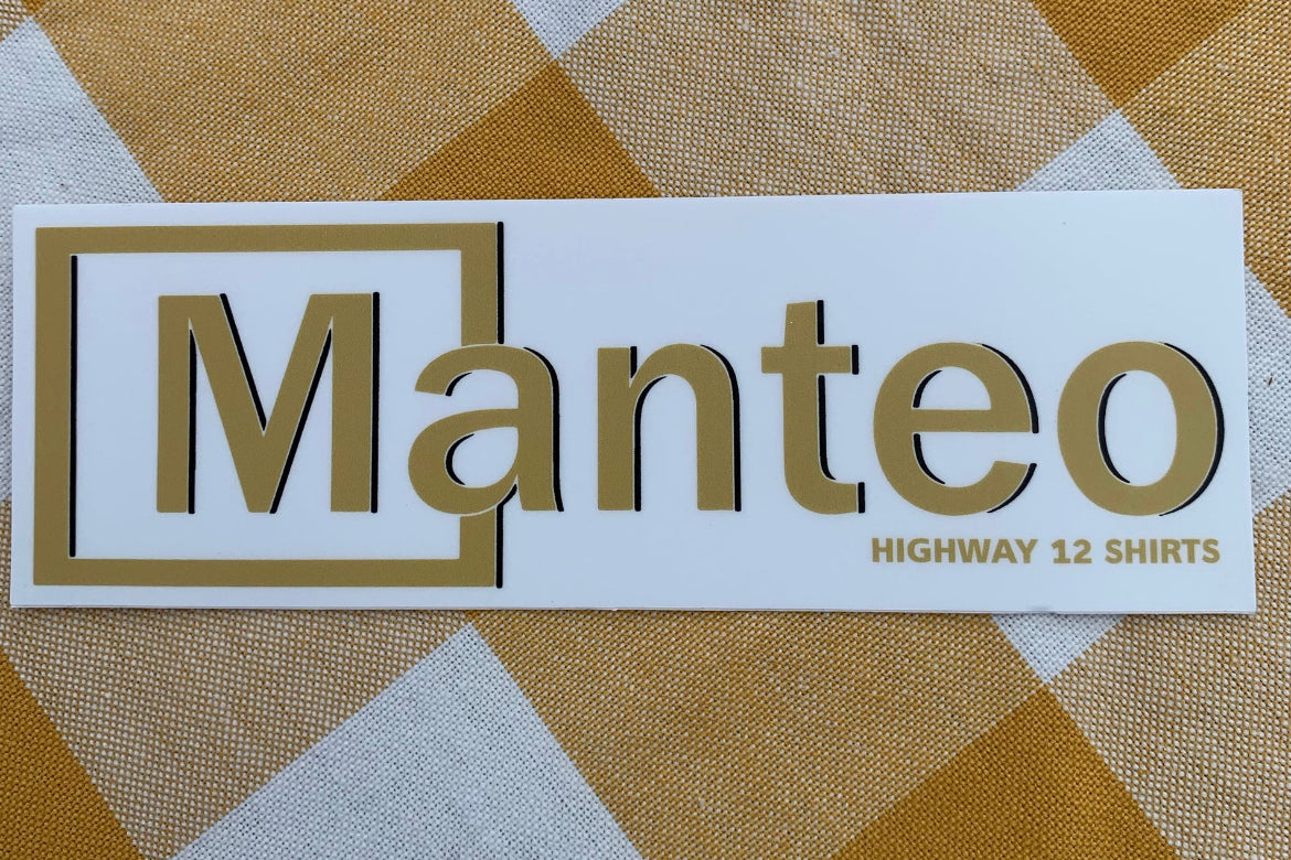 Manteo sticker - Highway12Shirts