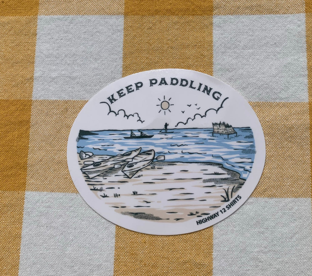 Keep Paddling sticker - Highway12Shirts